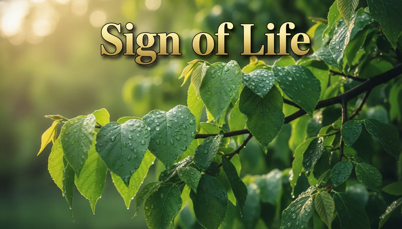 Green leaves sign of life, spiritual growth, nature's vitality, divine connection.