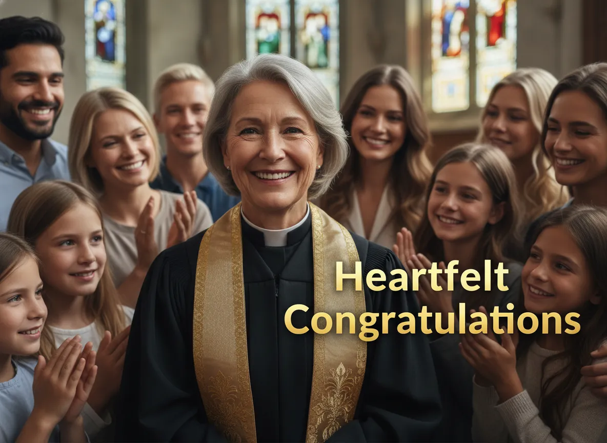 Heartfelt ordination moment, inspiring minister, proud community.