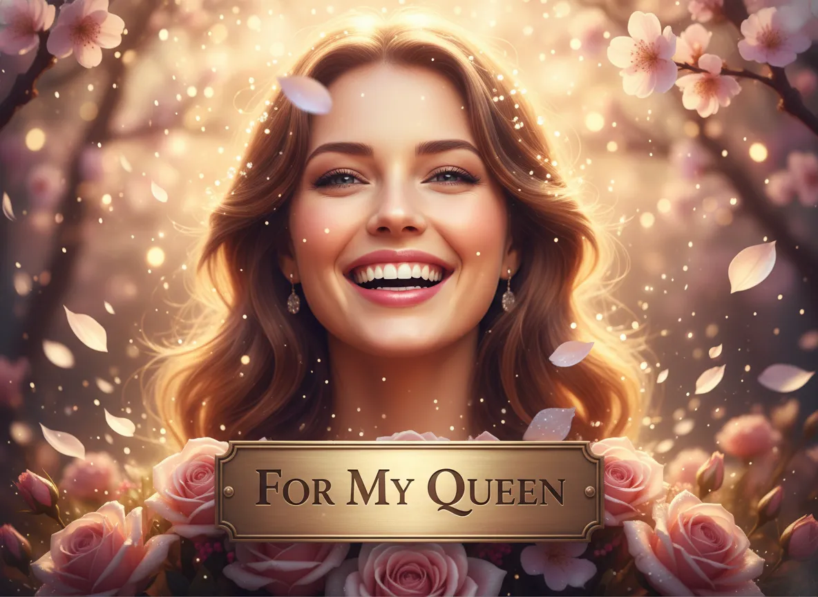 Romantic wishes for her, happiness, blessings, new month greetings for women, beautiful queen