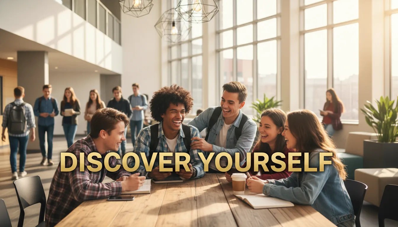 Students making friends, school life encouragement.