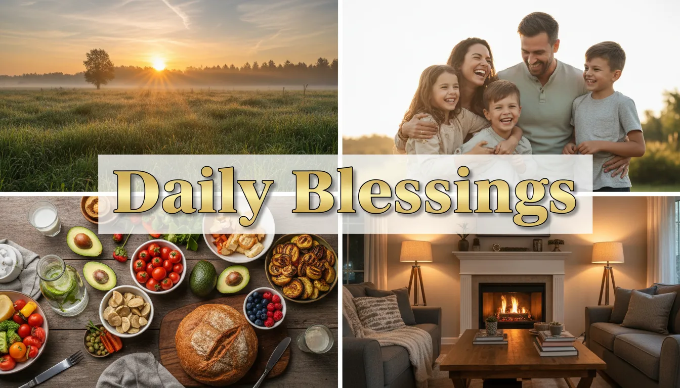 Daily blessings including family, health, food, and home from God. Thank You Messages To God For All Blessings