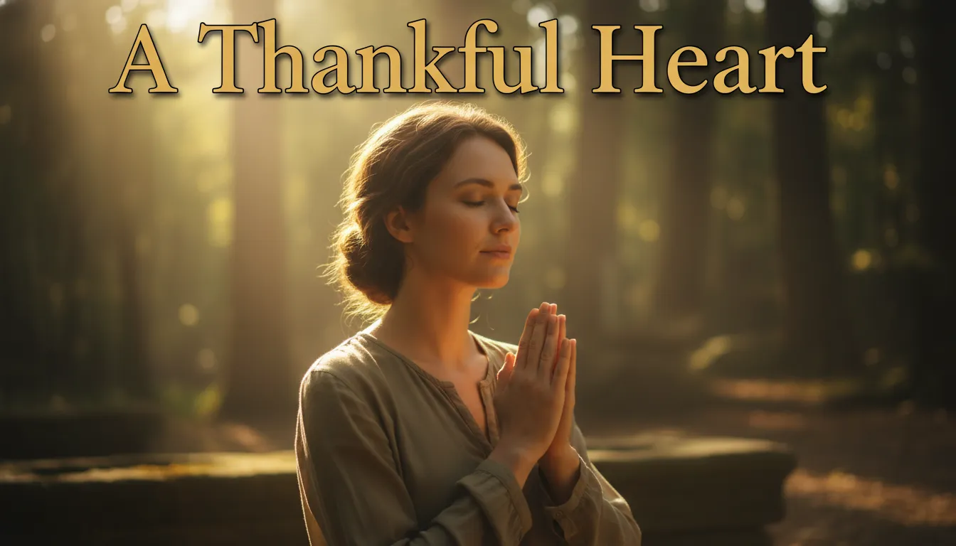 Person offering a simple prayer of thanks to God.