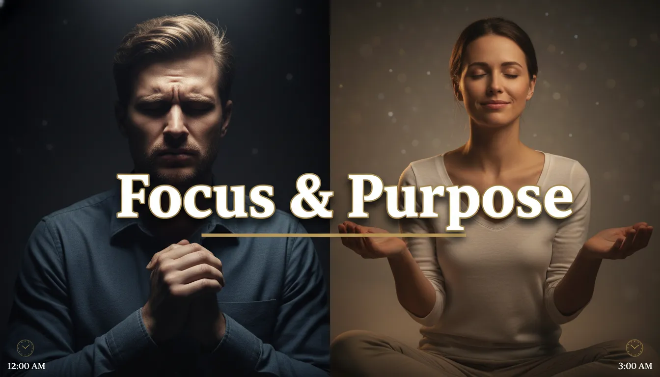 Differences between midnight and 3 AM prayer focus, spiritual growth.