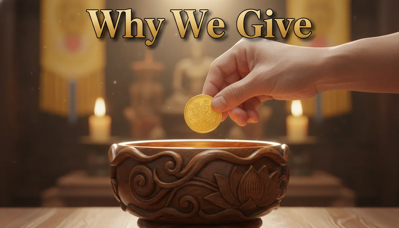 Person's hands demonstrating gratitude and devotion by giving an offering.