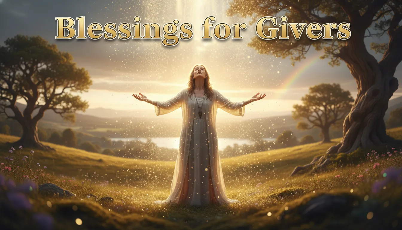 Symbolic image of God's promises and blessings for generous givers.