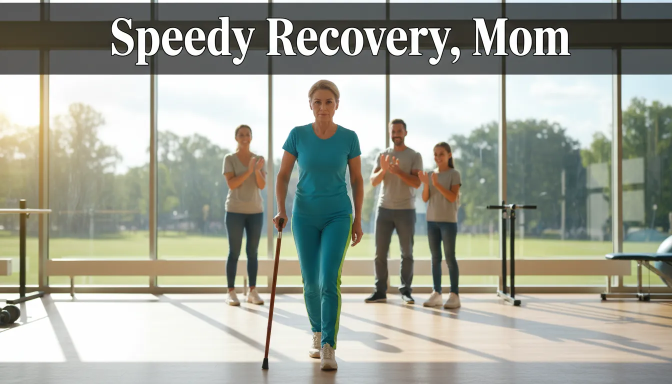 Urgent prayer for mom's fast recovery, regaining mobility and strength.