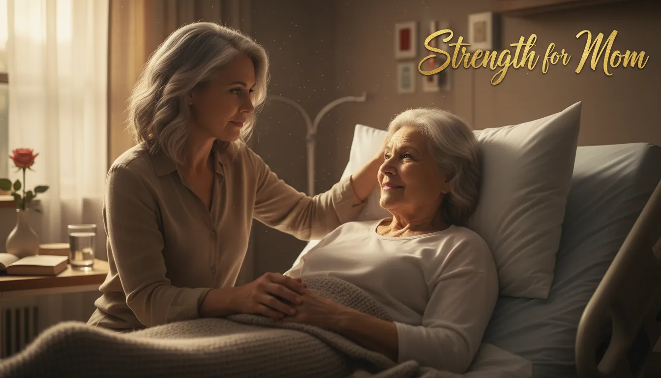 Tender moment with mom before surgery