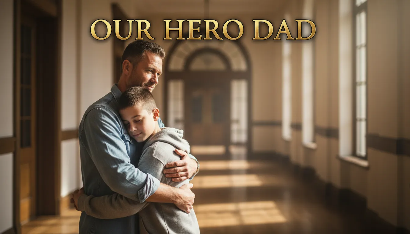 Son hugging his father before surgery