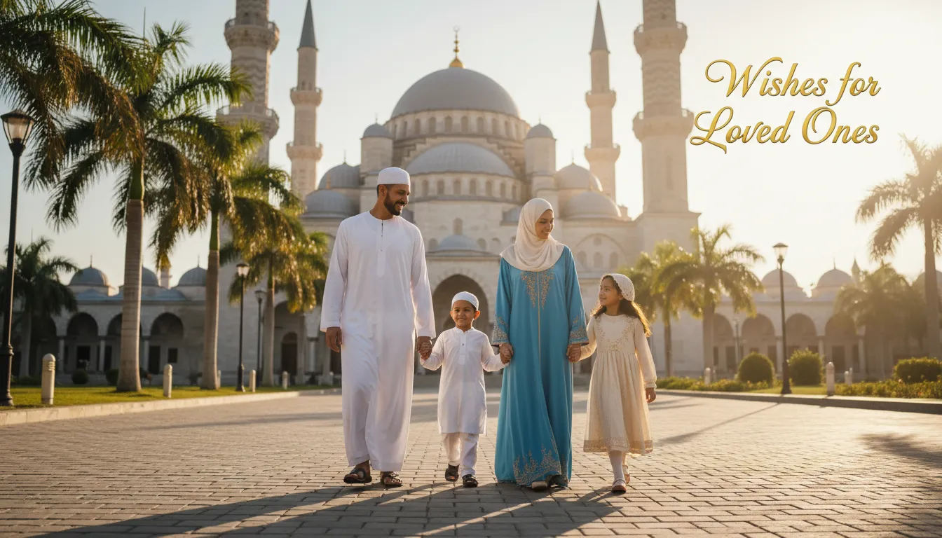 A family going to Friday prayer together.