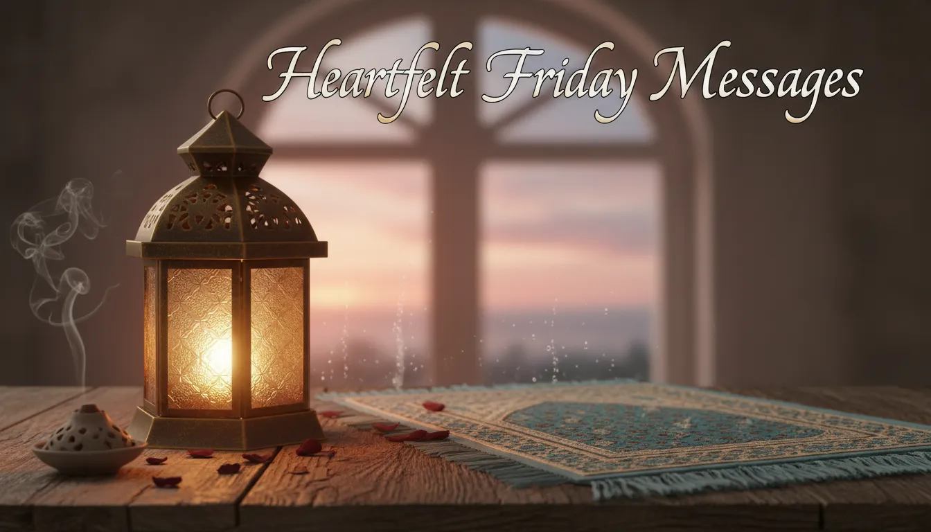 A peaceful setting representing heartfelt Jummah messages of hope.