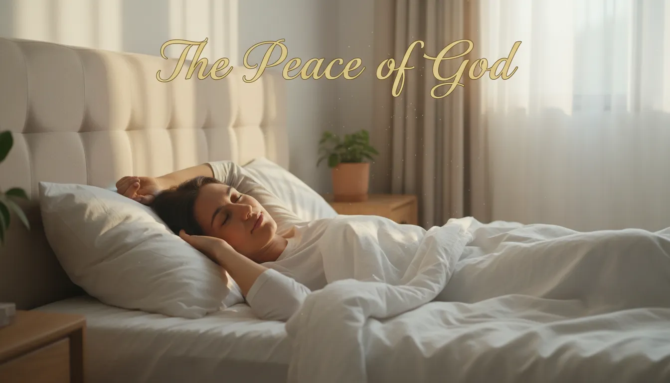 A person sleeping soundly after prayer.