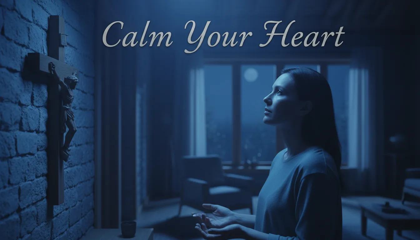 A person finding peace through prayer for anxiety.