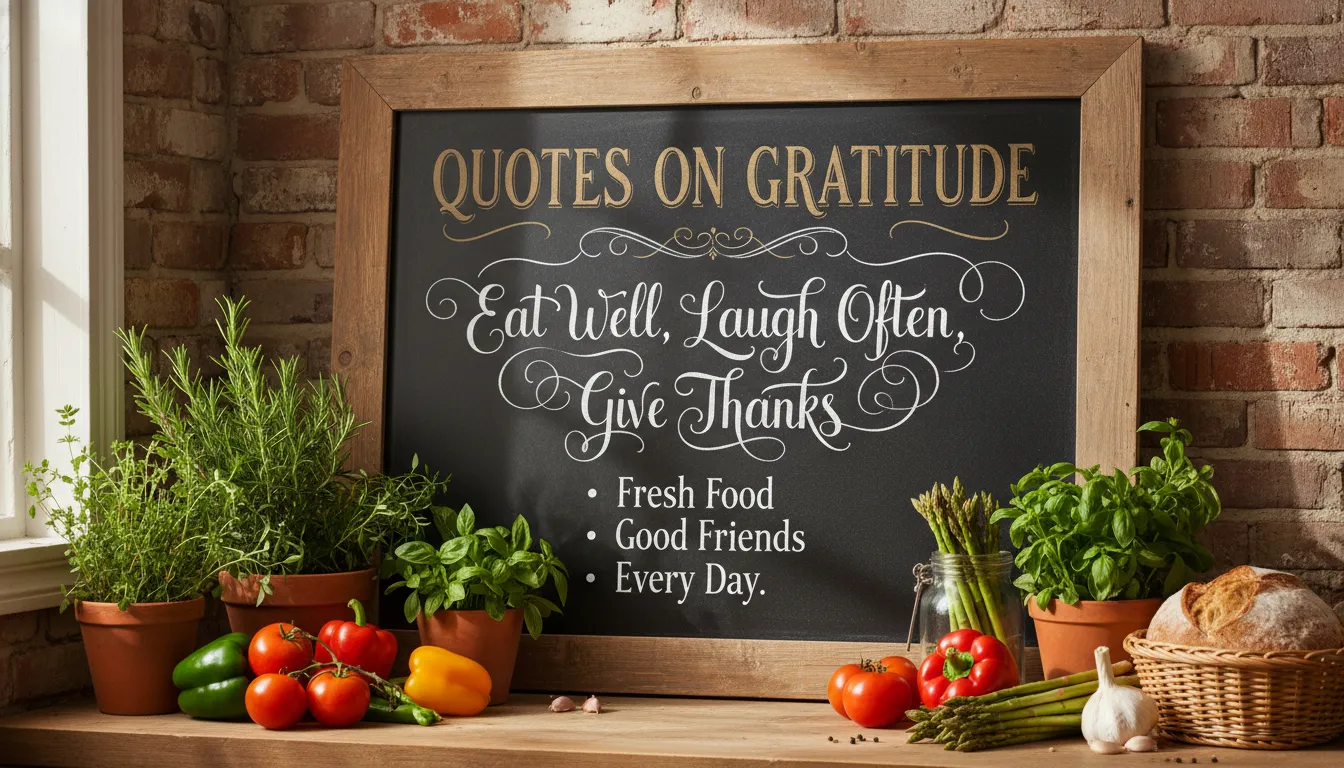 Inspiring Quotes About Mealtime Prayers and gratitude displayed in a cozy kitchen setting.