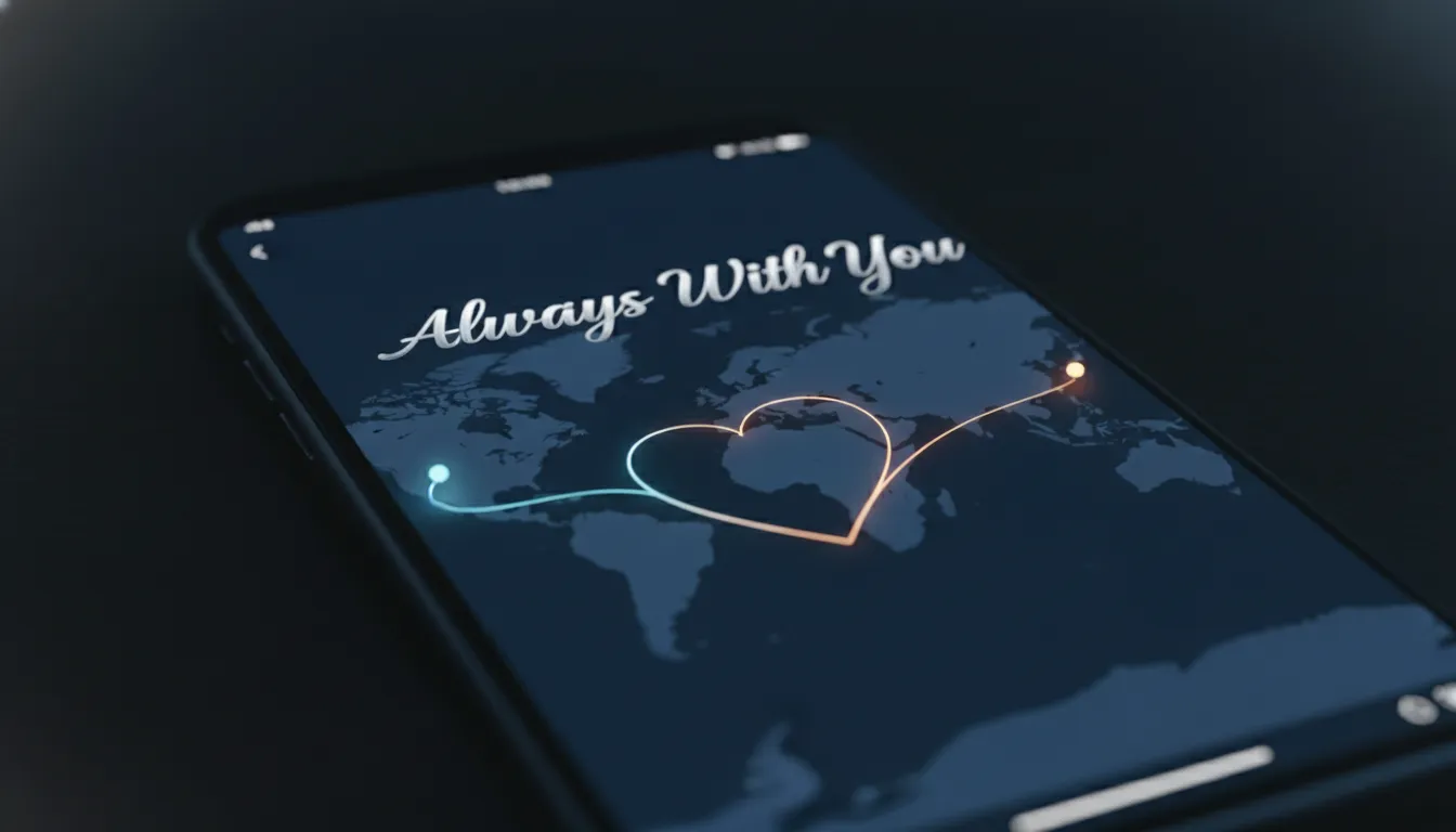 Good Night Messages for Her Long Distance - A poignant image bridging the gap between two hearts separated by miles.