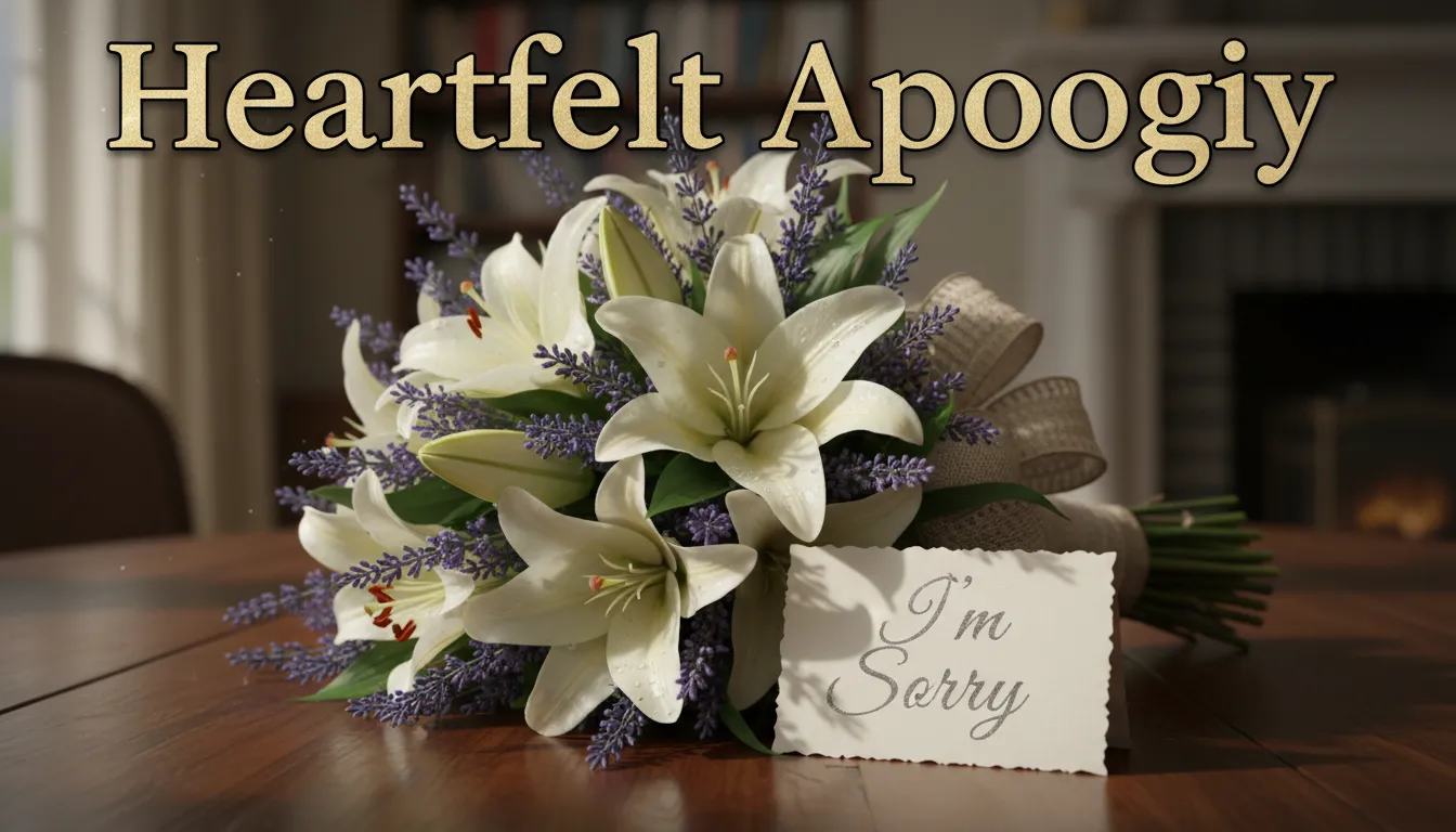 I Miss You Messages for Her with an Apology and flowers to heal.