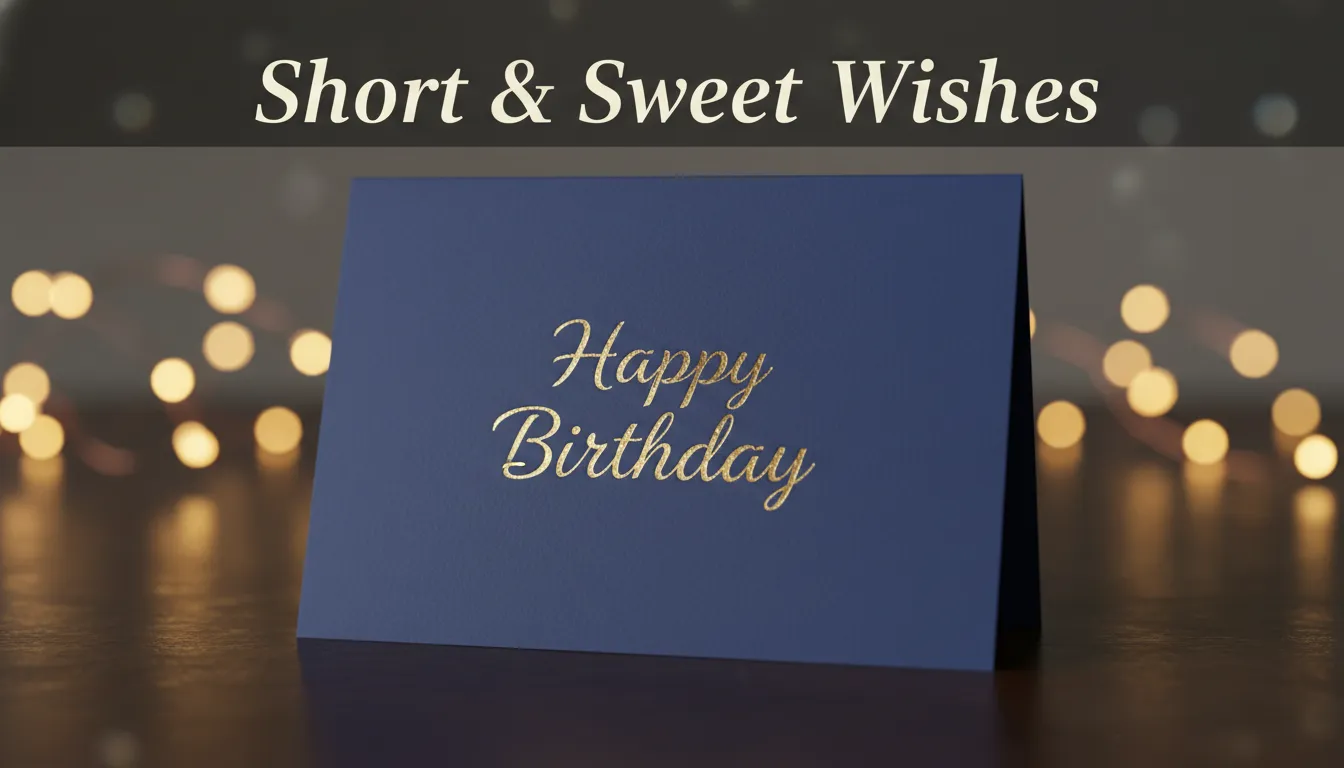 Short Happy Birthday Wishes for Uncle on a simple and elegant greeting card for a meaningful message.