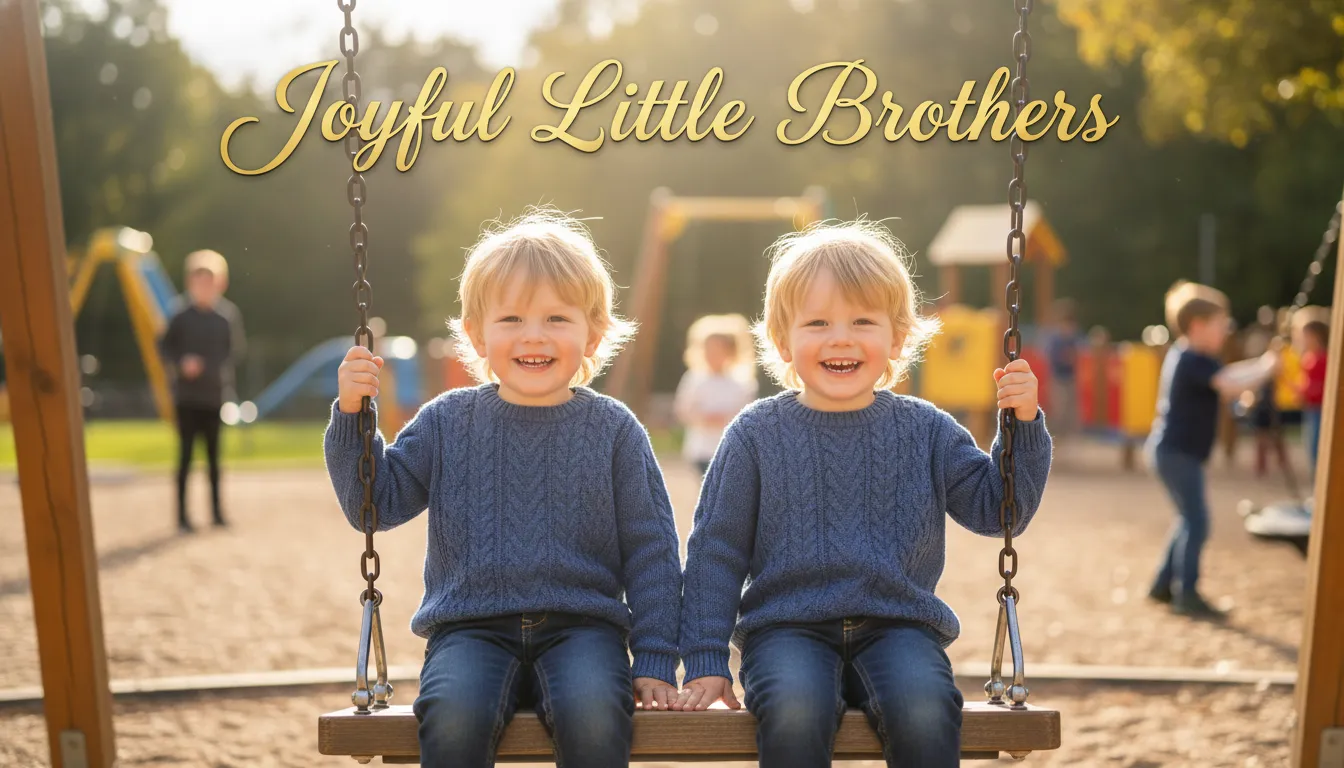 Birthday Wishes for Younger Twin Brothers capturing their playful energy and lively childhood joy.
