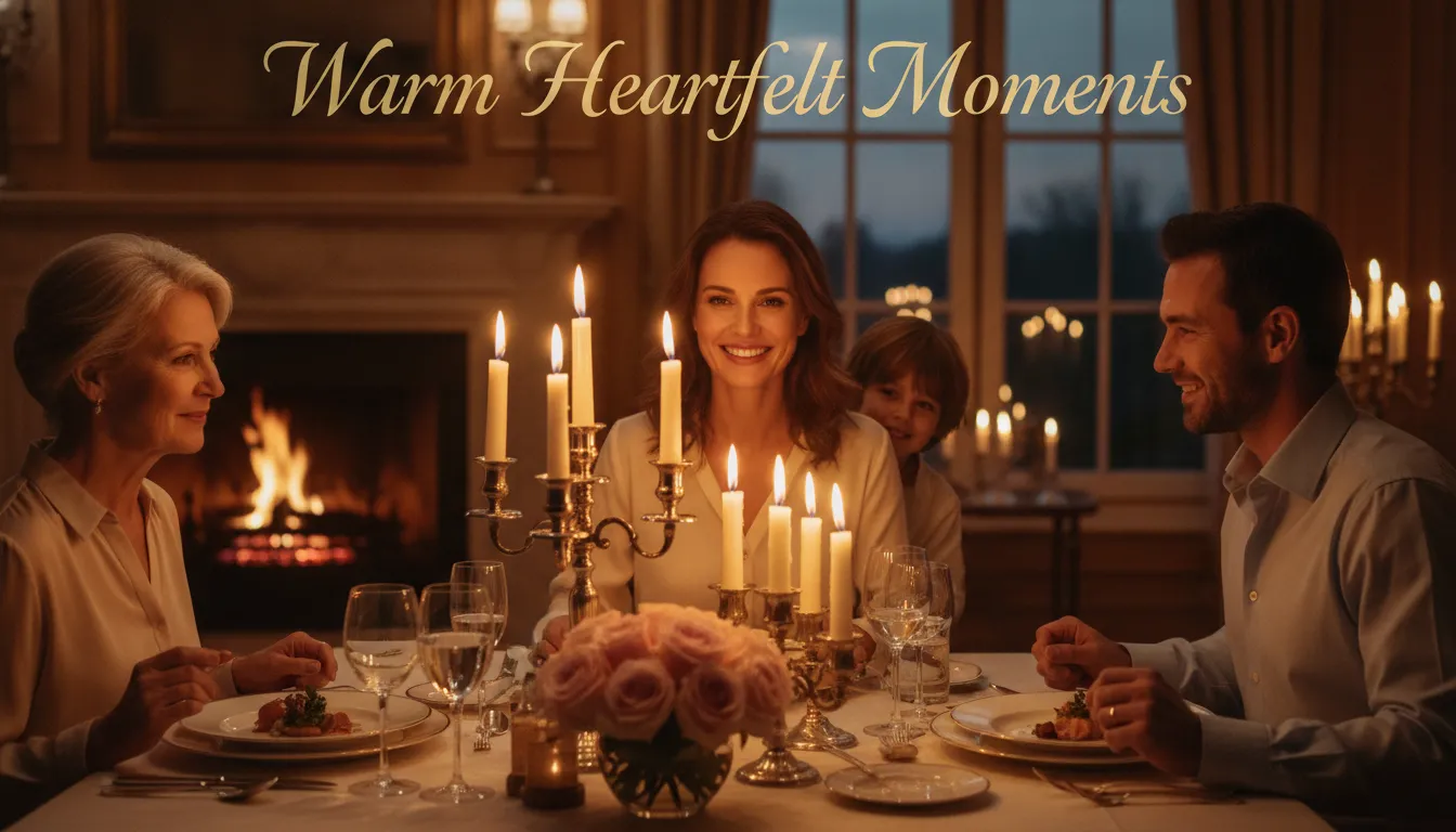 Heartwarming Birthday Wishes for Daughter in Law at an intimate family dinner celebration.