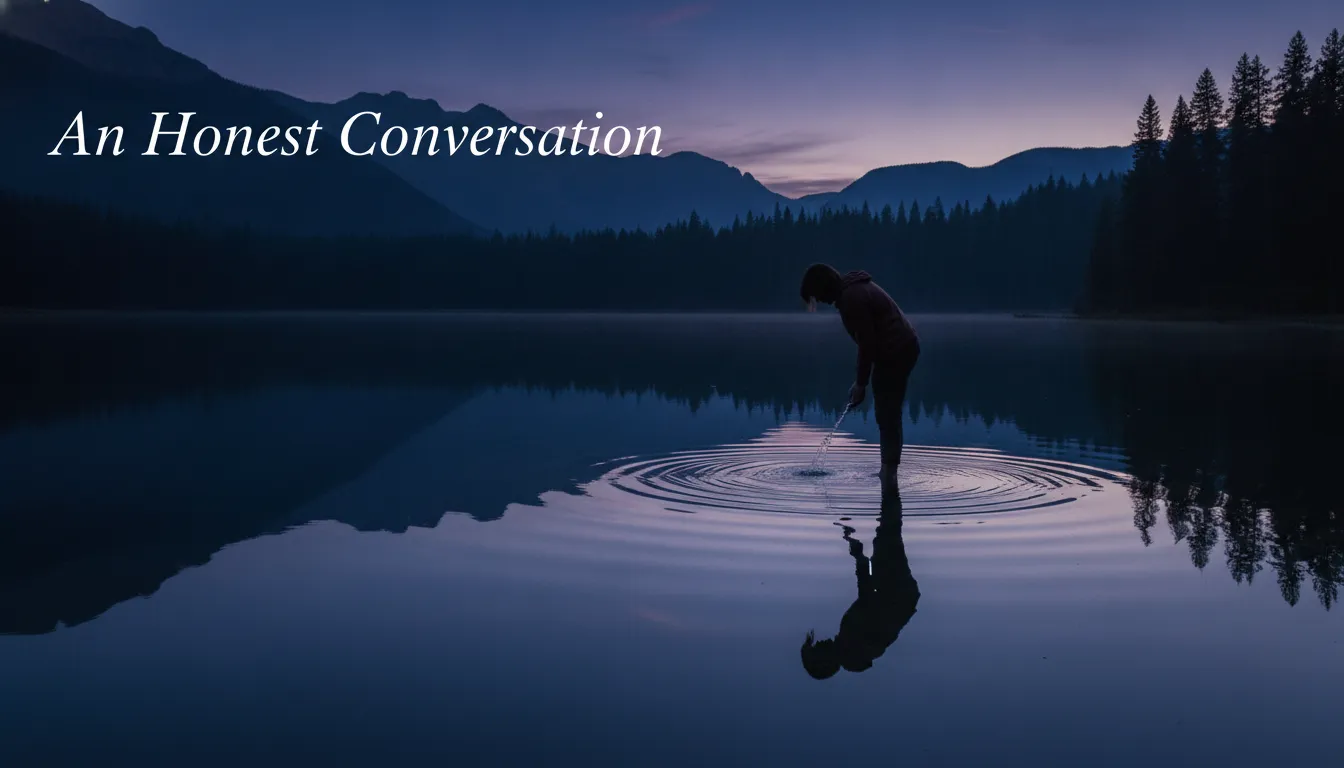 Reflective nature scene depicting a Touching Birthday Message to Myself and the quiet conversation between past and present self.