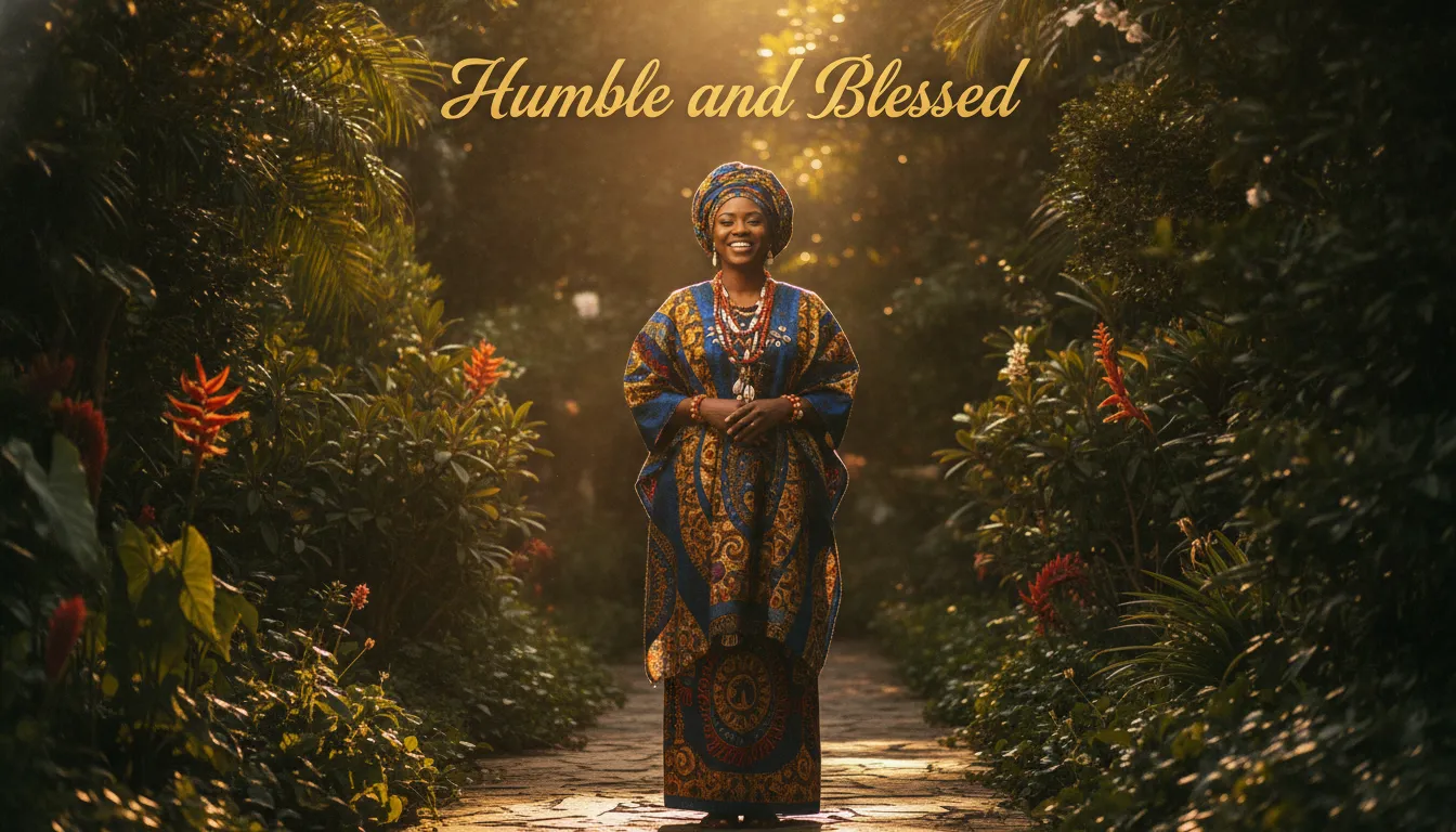 A person sharing Birthday Wishes to My Humble Self reflecting gratitude, humility, and faith in West African tradition.