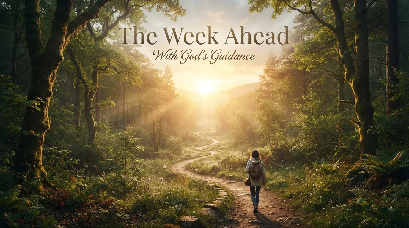 A scenic pathway toward sunrise, representing a powerful Sunday prayer for the week ahead and seeking God's strength.