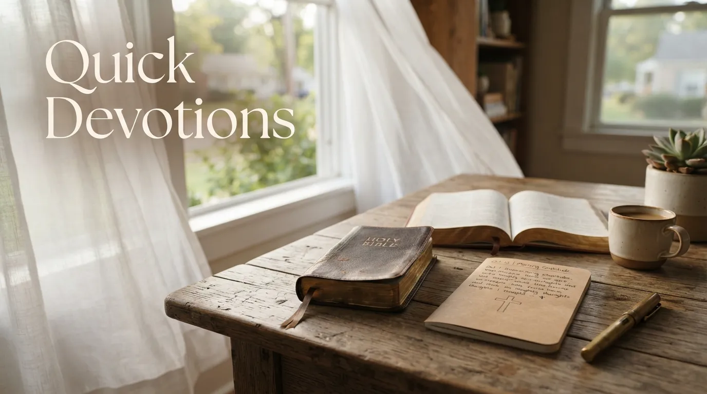 A simple pocket Bible and journal, perfect for a quick devotion or short weekend morning prayers.
