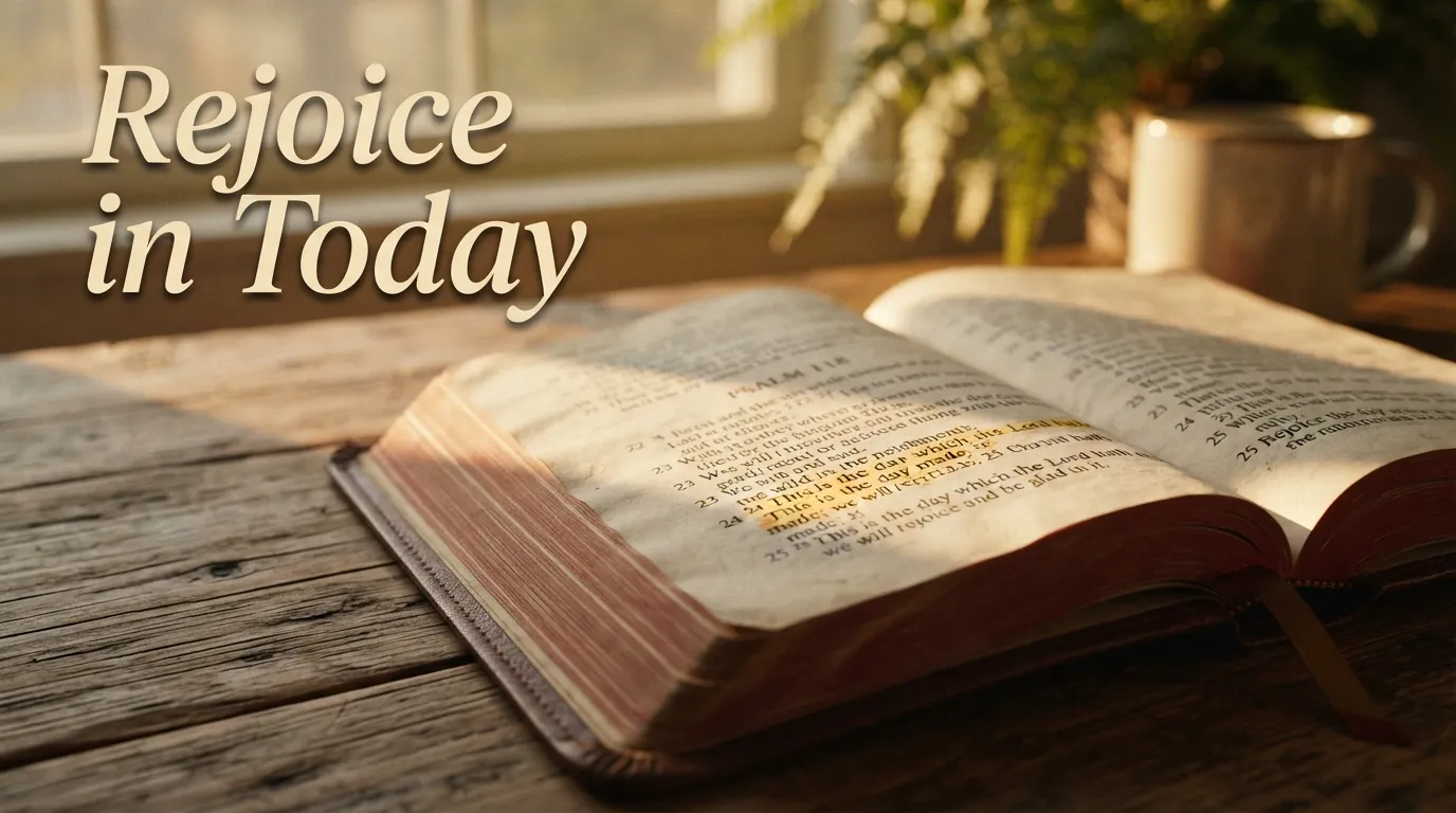 An open Bible highlighting scripture, representing Bible-inspired encouragement for weekend prayer and rejoicing in the Lord.